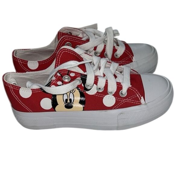 Mickey Mouse Women’s Red & White Platform Sneakers (Size 6) - Picture 5 of 12